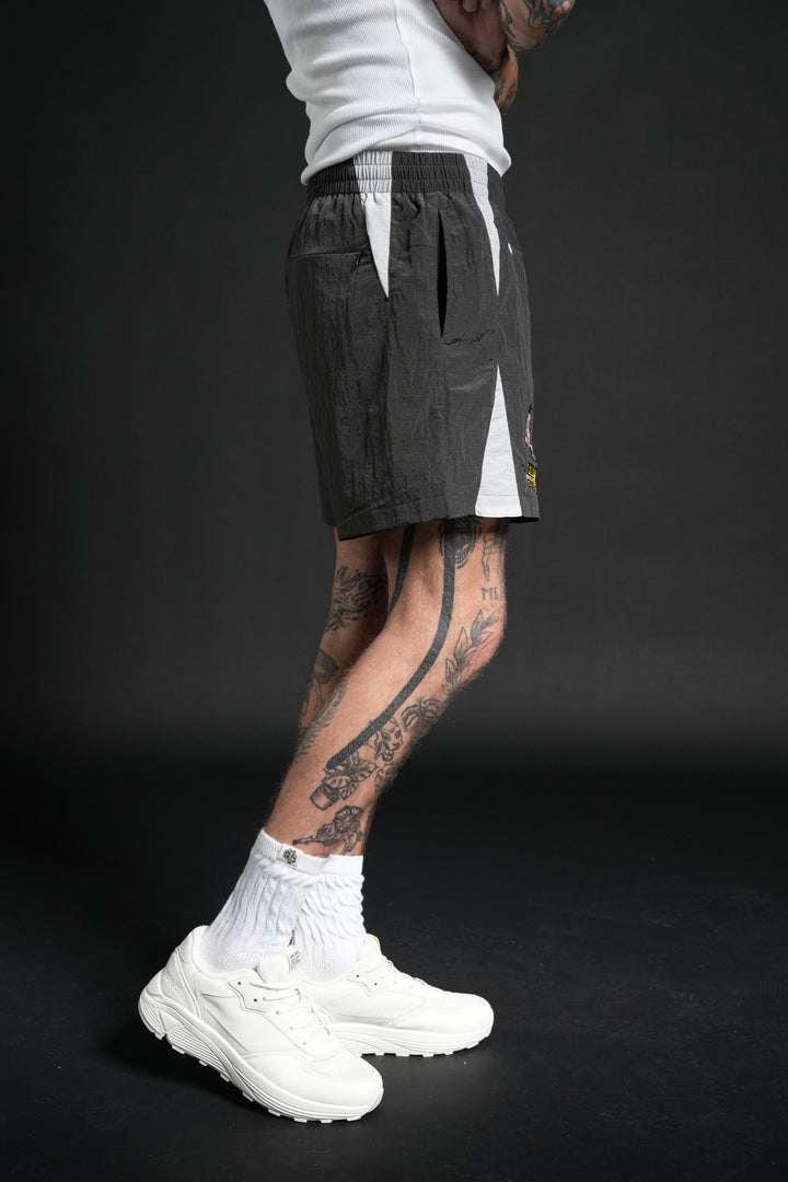 You Underestimate My Power Zdan Shorts in Wolf Gray
