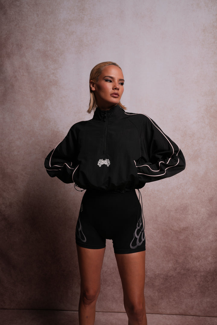 She Forever Rec Jacket in Black/Cherry Blossom