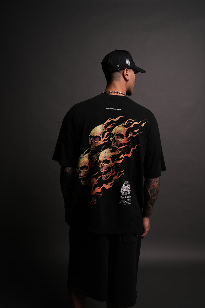 Death Face "Premium" Oversized Tee in Black
