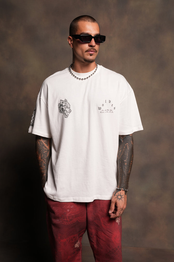 Darc Corazon Premium Oversized Tee In Cream