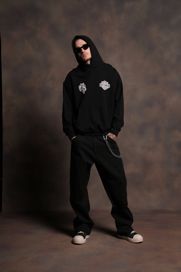 Harley-Davidson Wolves "Pierce" Hoodie in Black