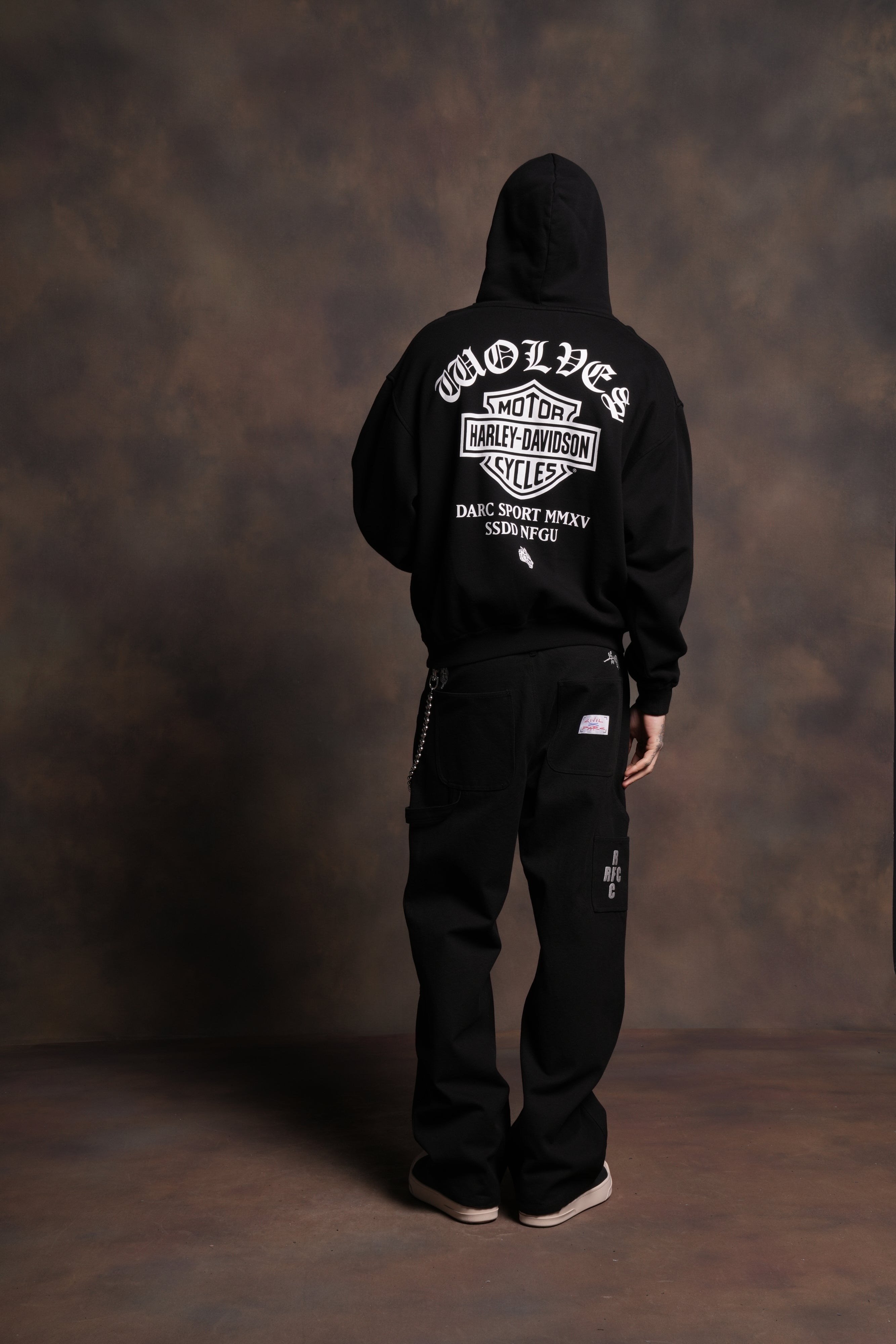 Harley-Davidson Wolves "Pierce" Hoodie in Black