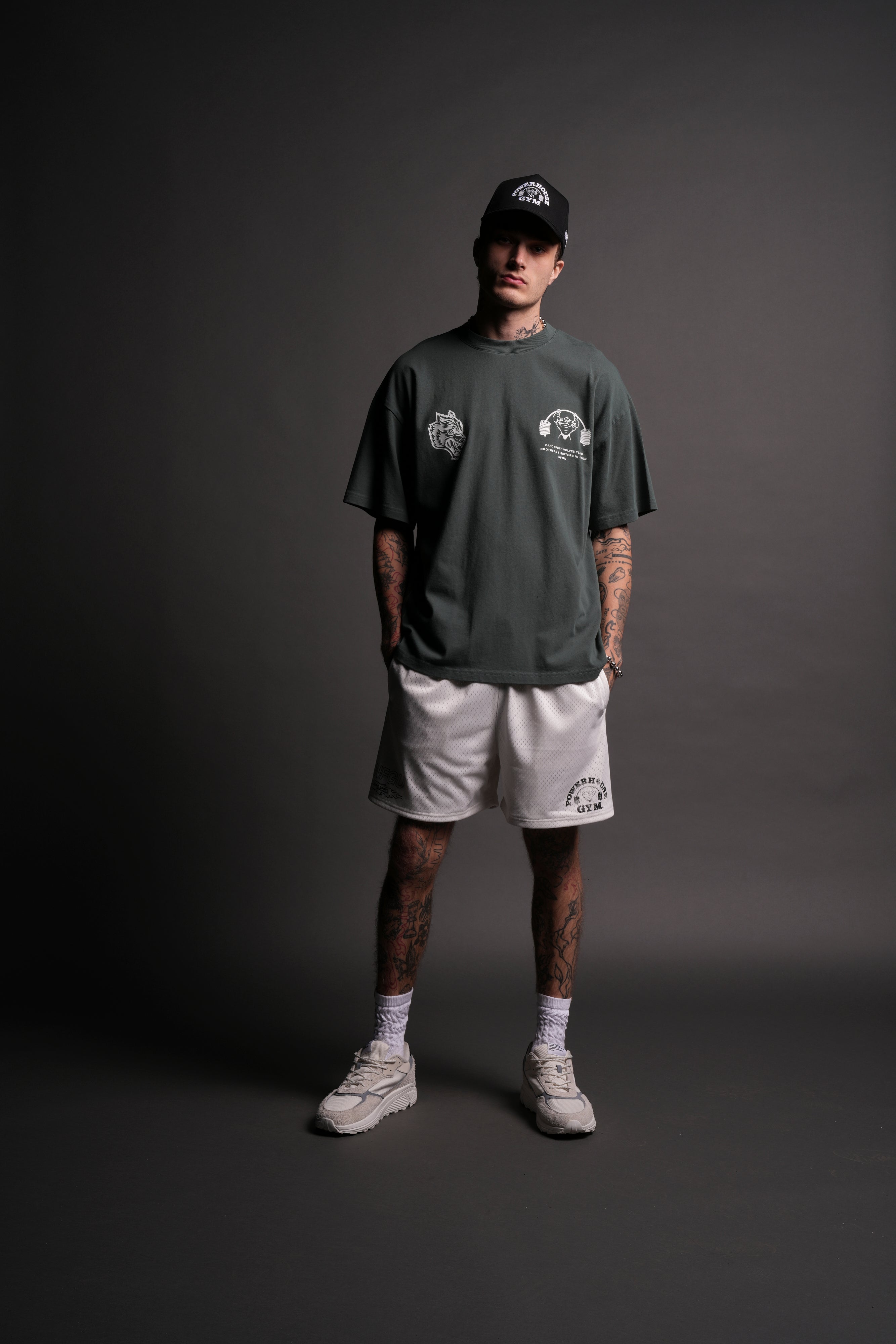 Powerhouse Forever "Premium" Oversized Tee in Norse Green