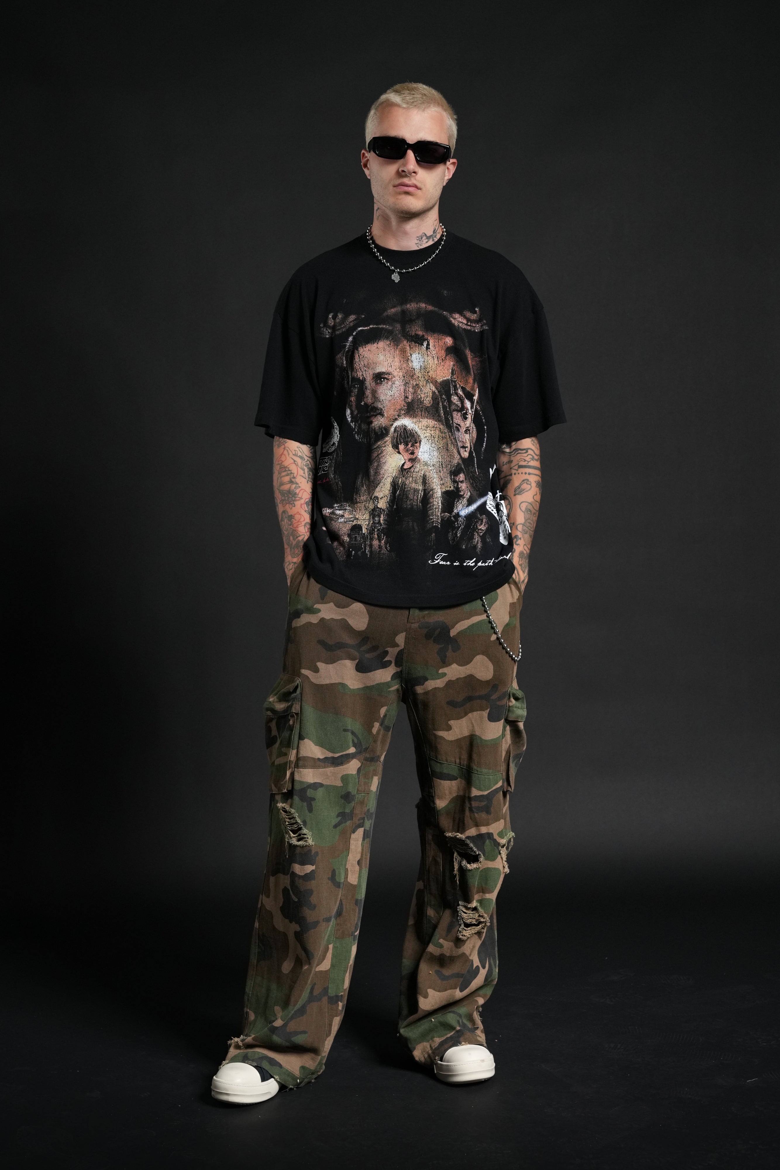 The Phantom Menace "Side-By-Side" Series Premium Tee in Black