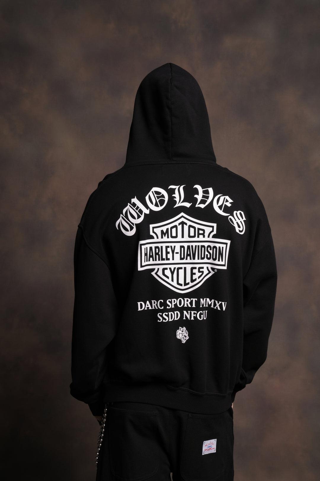 Harley-Davidson Wolves "Pierce" Hoodie in Black