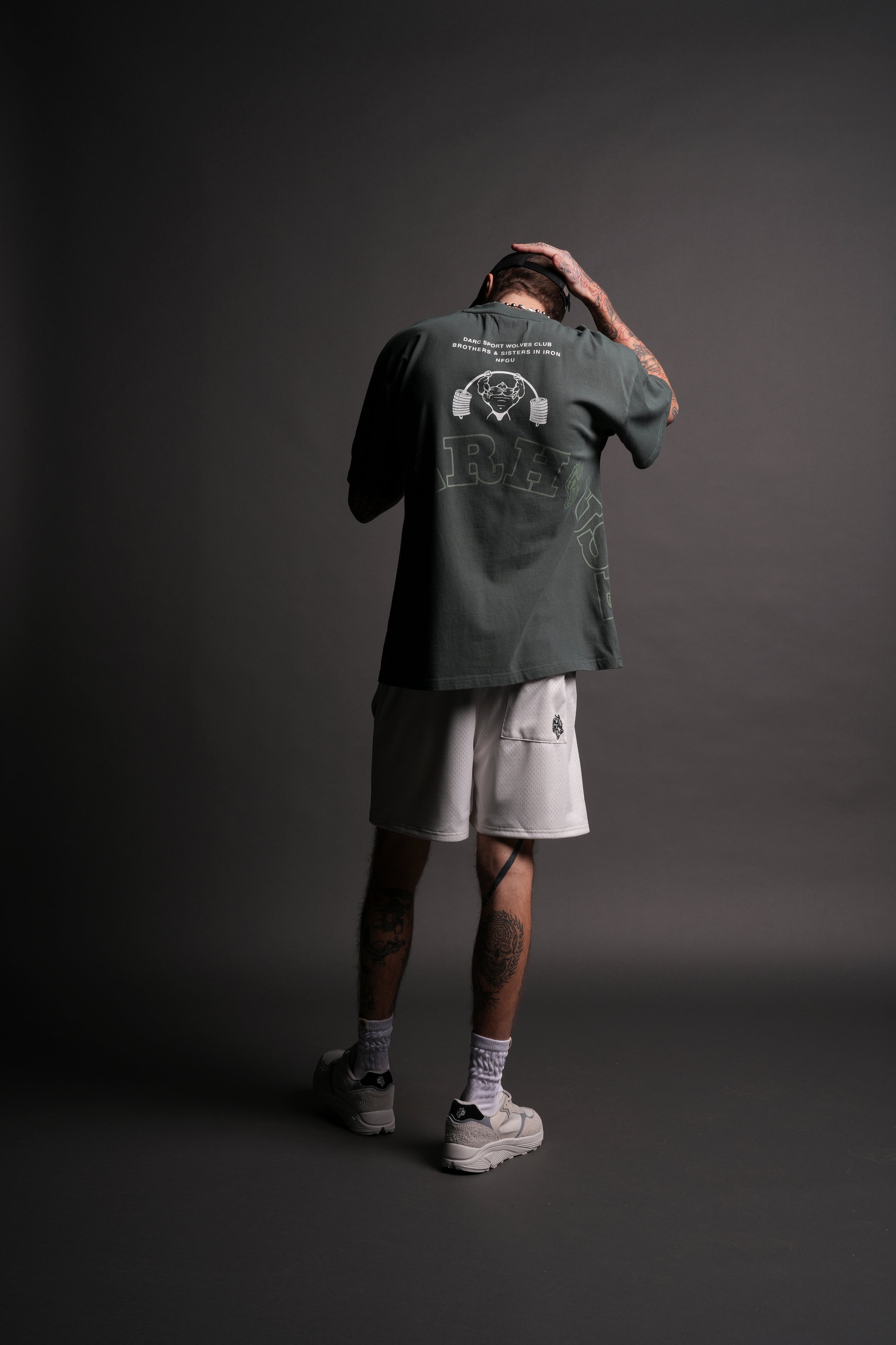 Powerhouse Forever "Premium" Oversized Tee in Norse Green