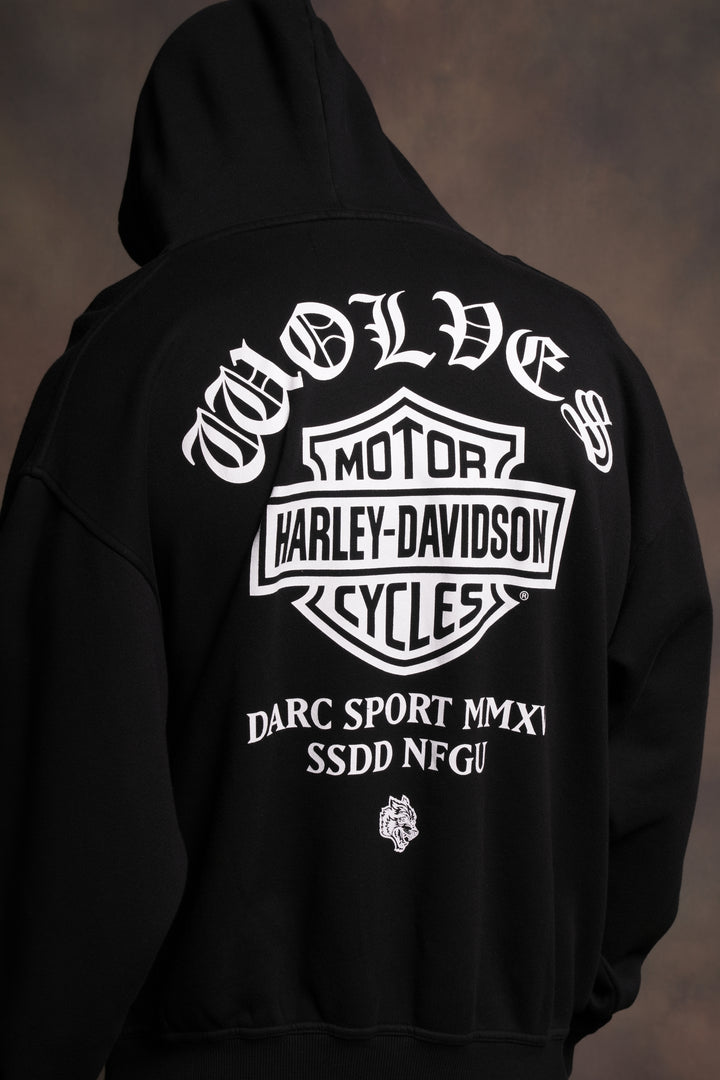 Harley-Davidson Wolves "Pierce" Hoodie in Black