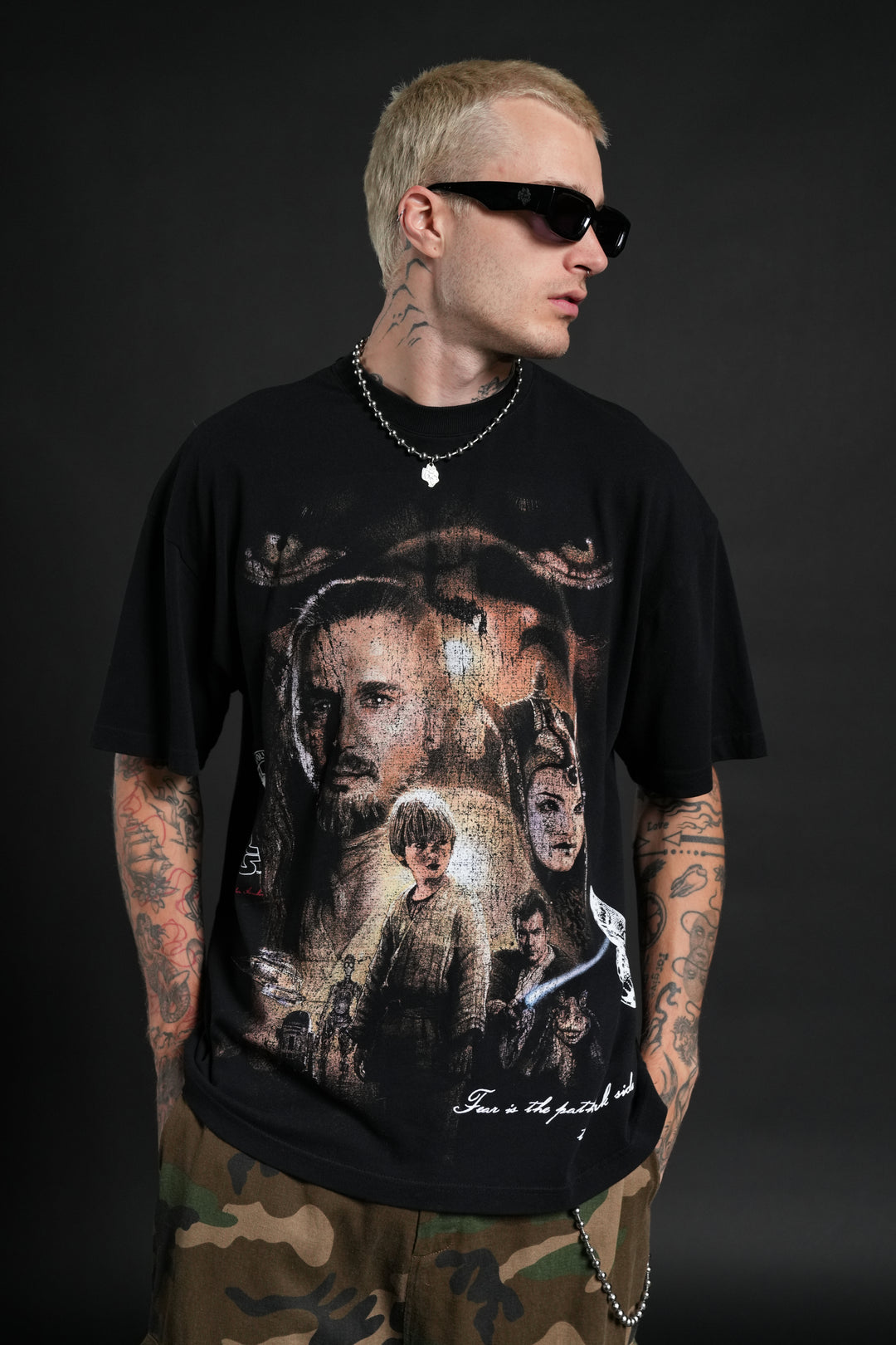 The Phantom Menace "Side-By-Side" Series Premium Tee in Black
