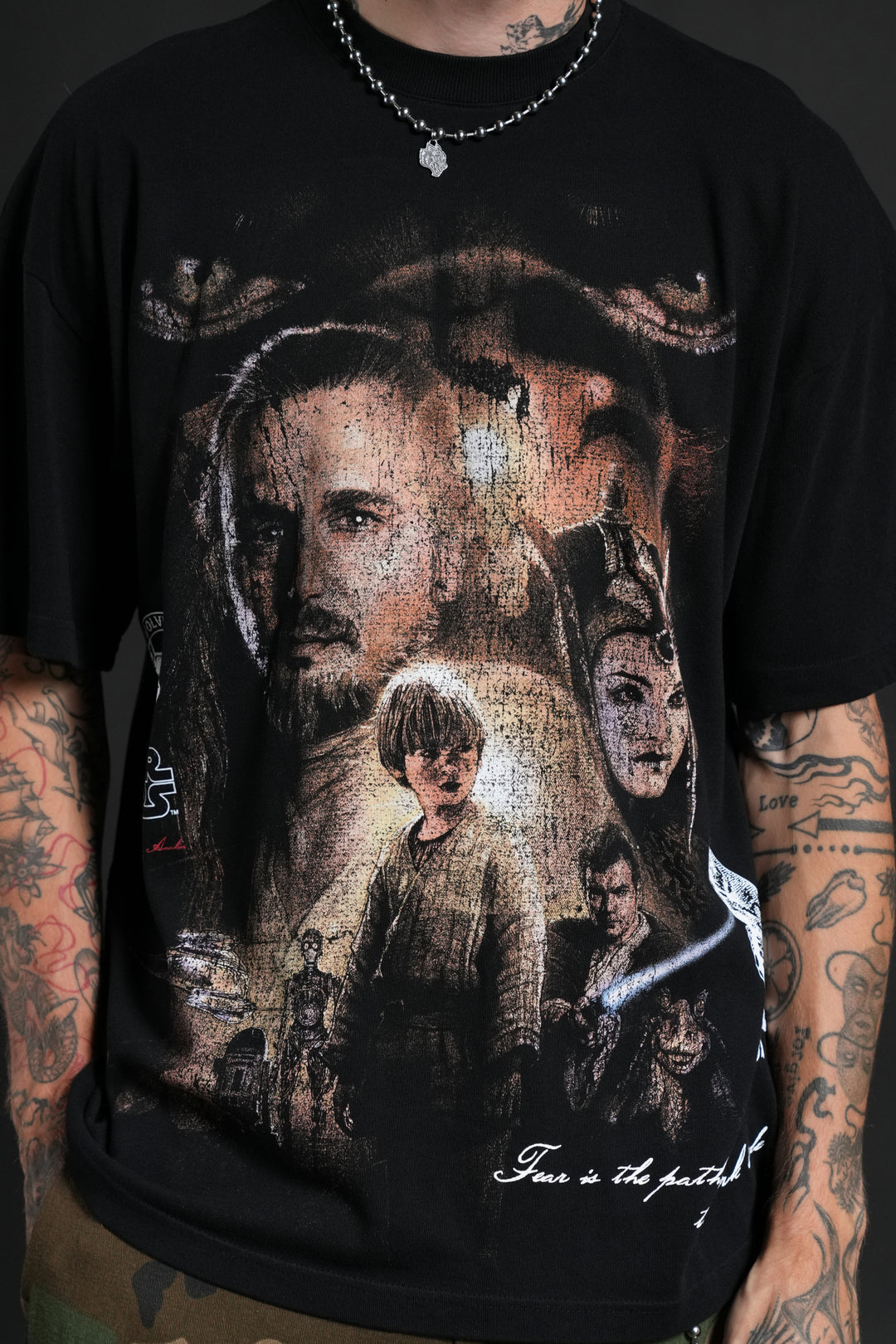 The Phantom Menace "Side-By-Side" Series Premium Tee in Black