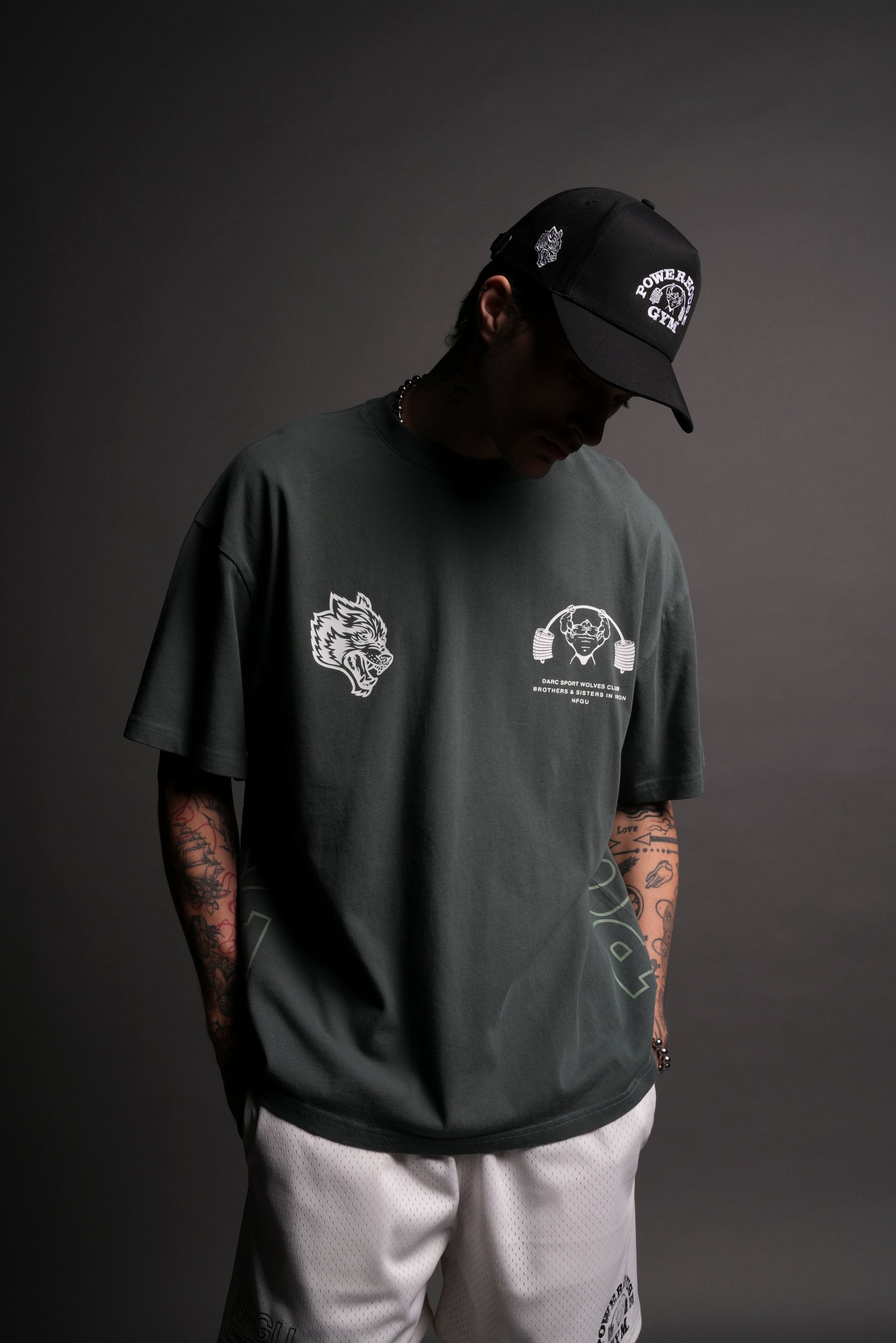 Powerhouse Forever "Premium" Oversized Tee in Norse Green