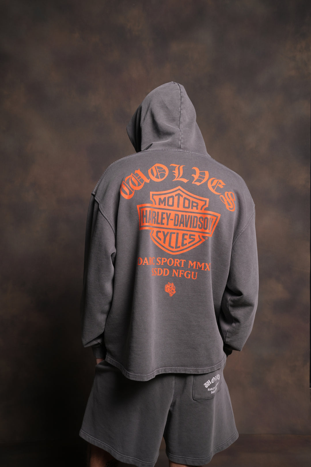 Harley-Davidson Wolves "Moaty" Hoodie in Slate Gray