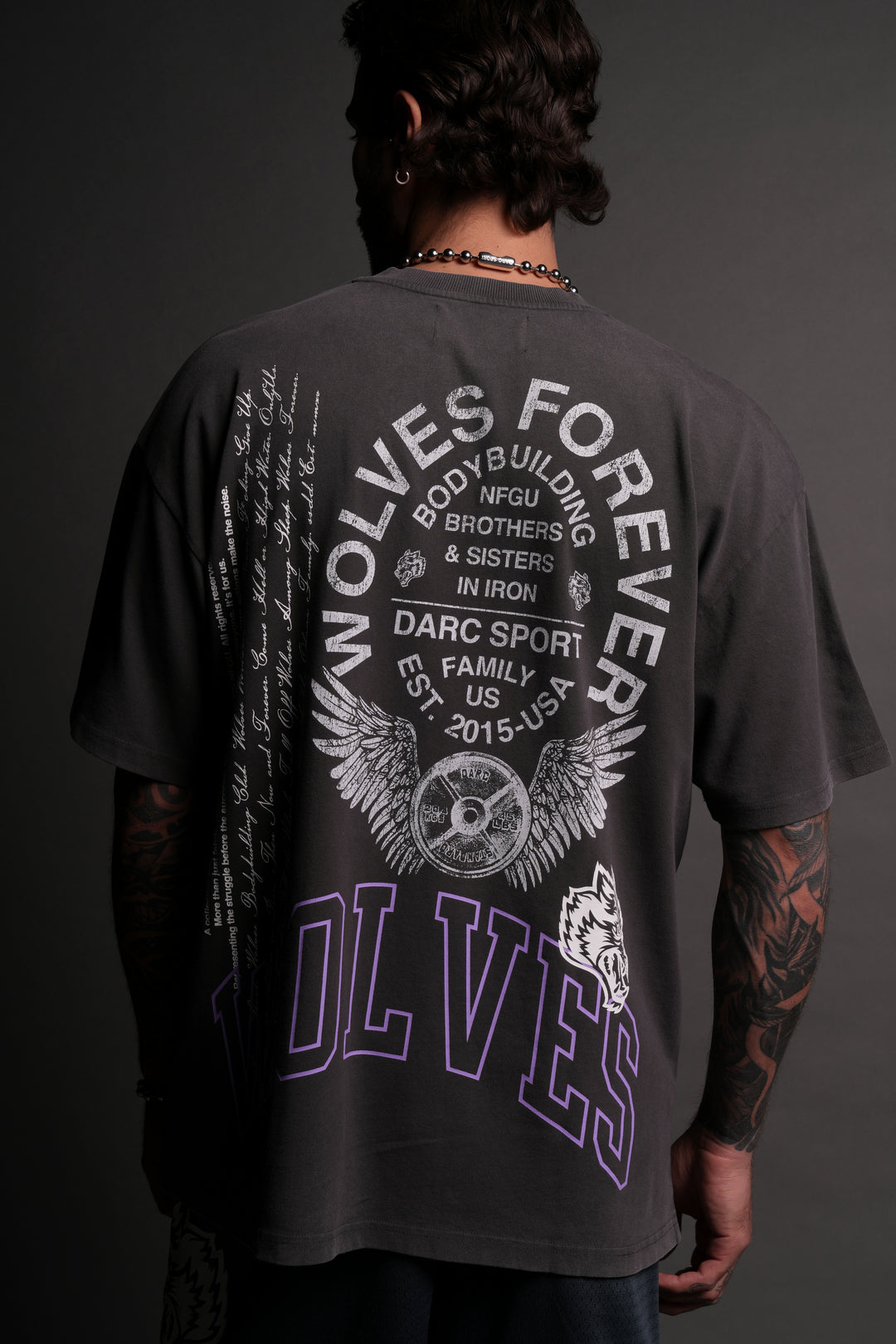 Fearless V2 "Premium" Oversized Tee in Wolf Gray