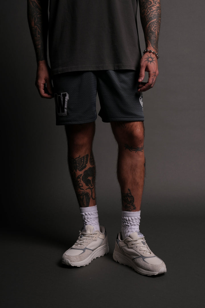 Vaughn Mesh Shorts in Wolf Gray