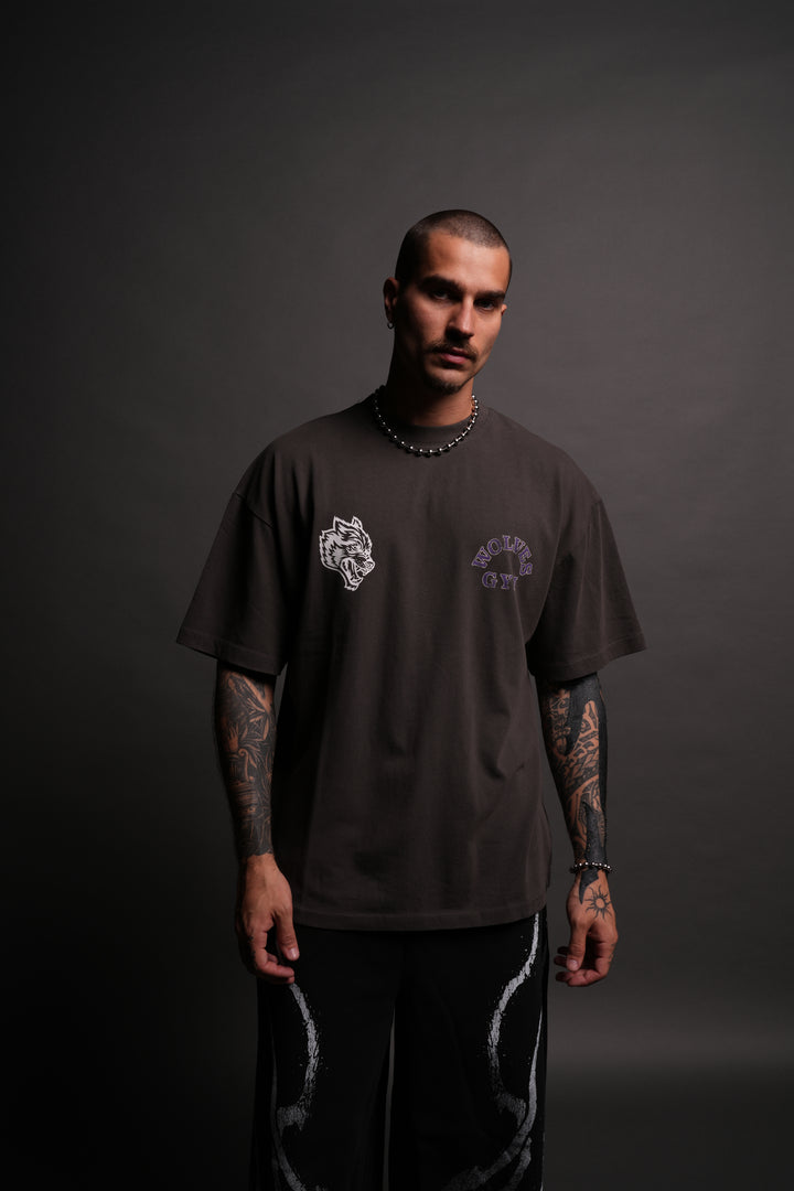 Wolves Gym V2 "Premium" Oversized Tee in Wolf Gray