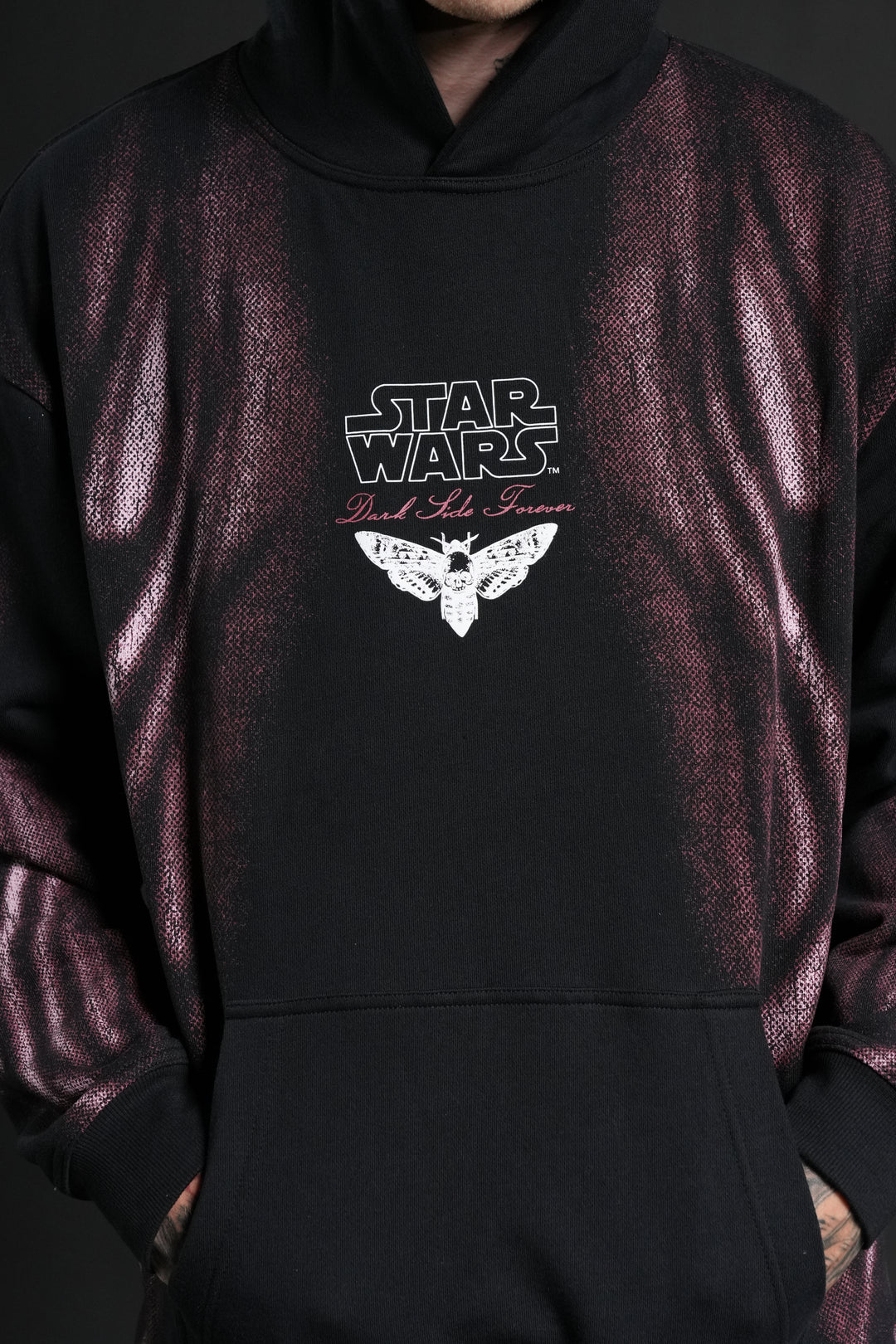 Dark Flame Moaty Hoodie in Black
