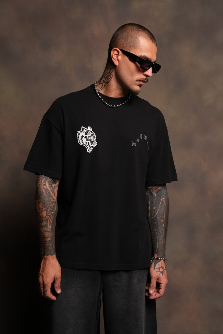 Hand That Holds Premium Oversized Tee In Black