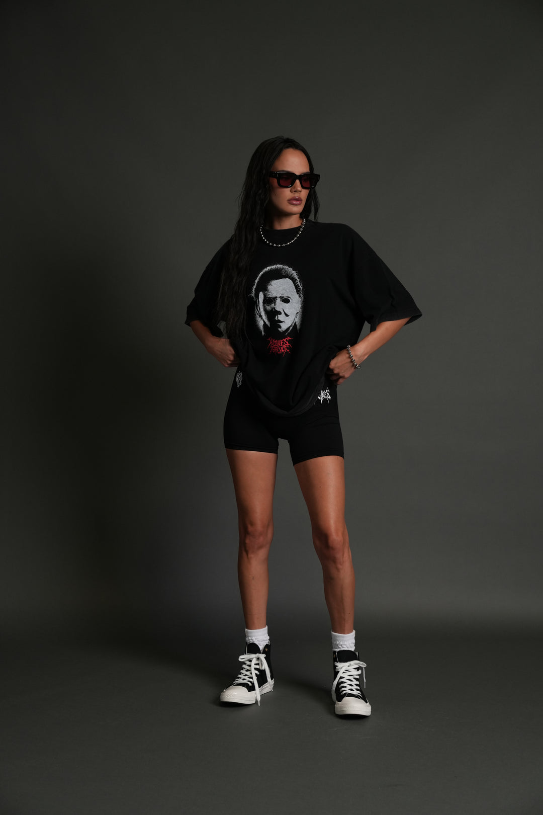 Watch Your Back "Premium" Oversized Tee in Black
