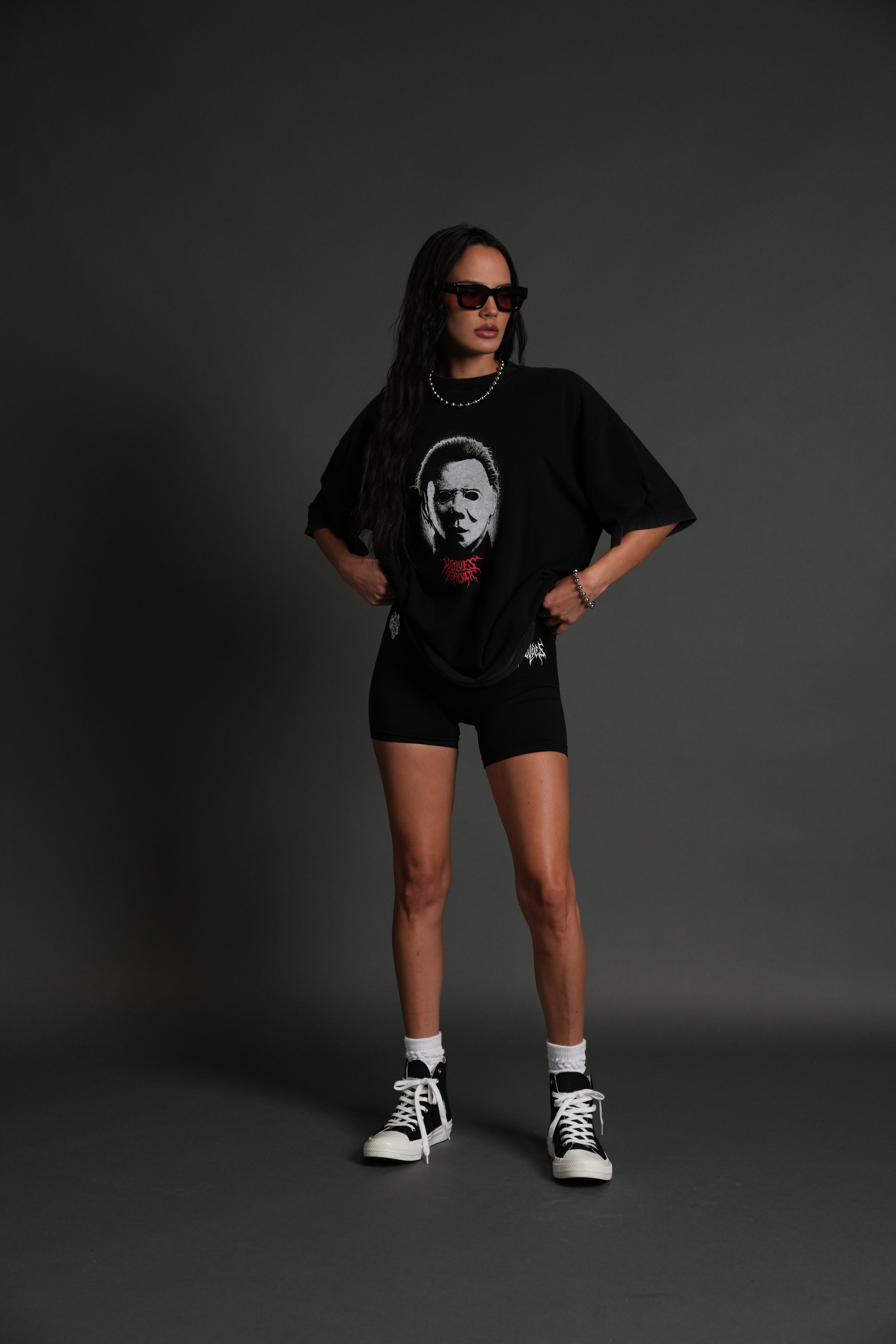 Watch Your Back "Premium" Oversized Tee in Black