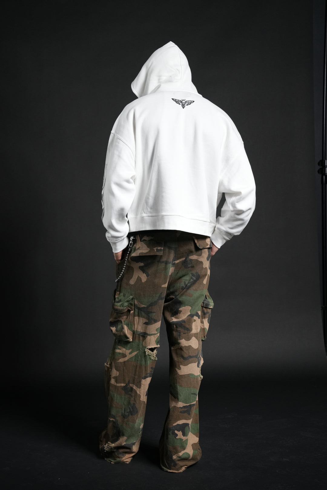 Race Inferno Vex Double Zip Hoodie in Cream
