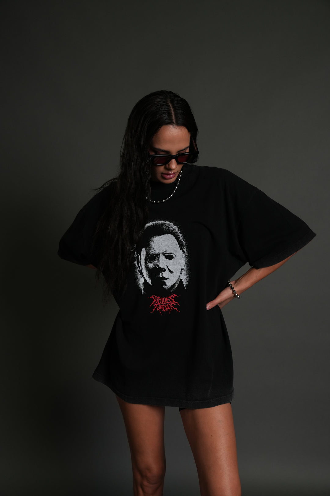 Watch Your Back "Premium" Oversized Tee in Black