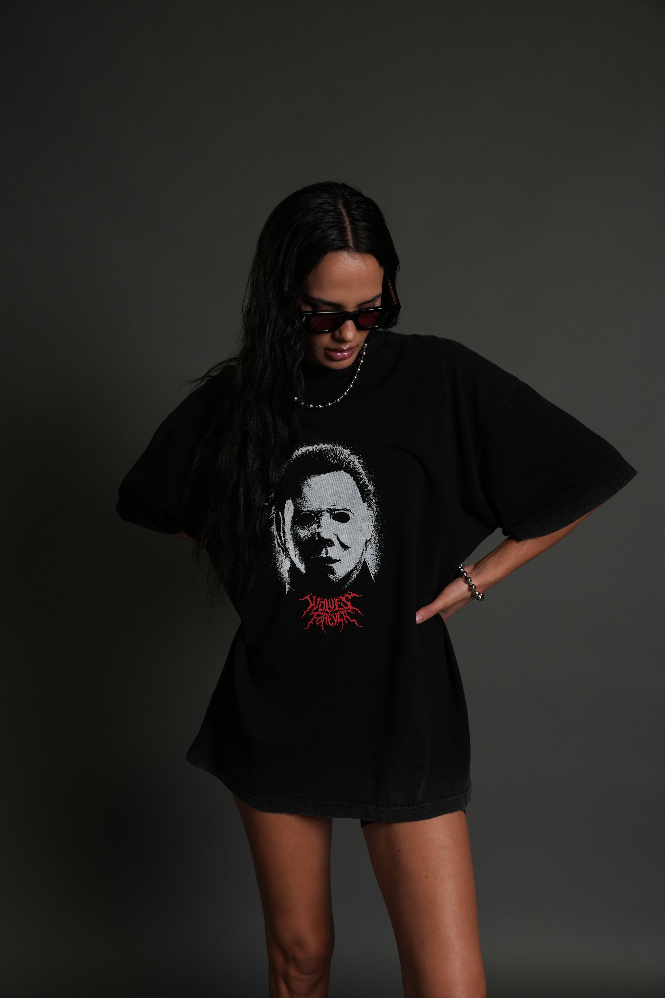 Watch Your Back "Premium" Oversized Tee in Black