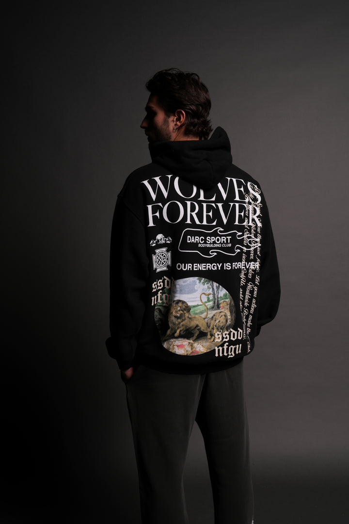 Three Wolves "Pierce" Hoodie in Black