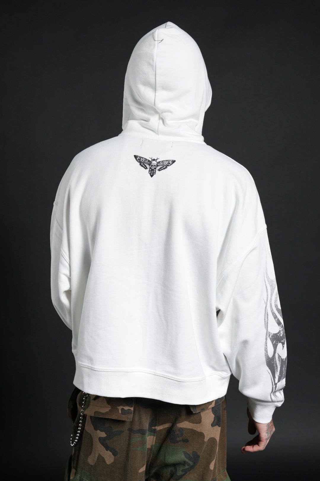 Race Inferno Vex Double Zip Hoodie in Cream