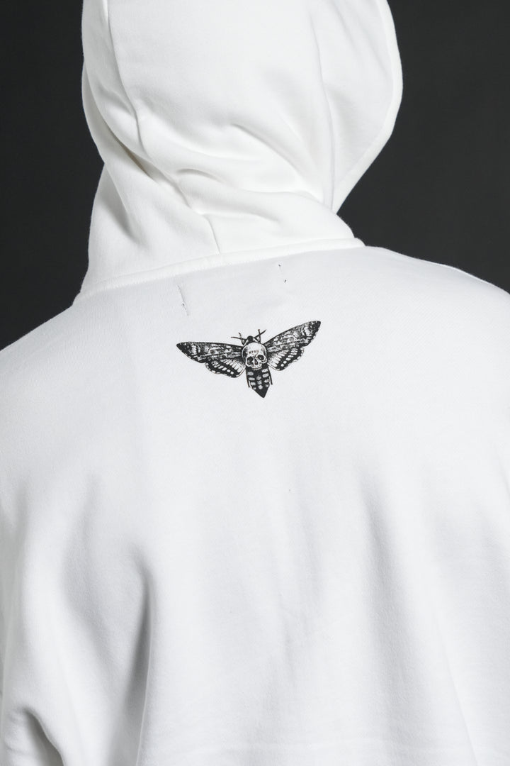 Race Inferno Vex Double Zip Hoodie in Cream