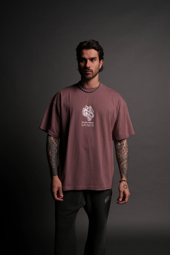 Wolves Have Your Back "Premium" Oversized Unisex Tee in Mauve