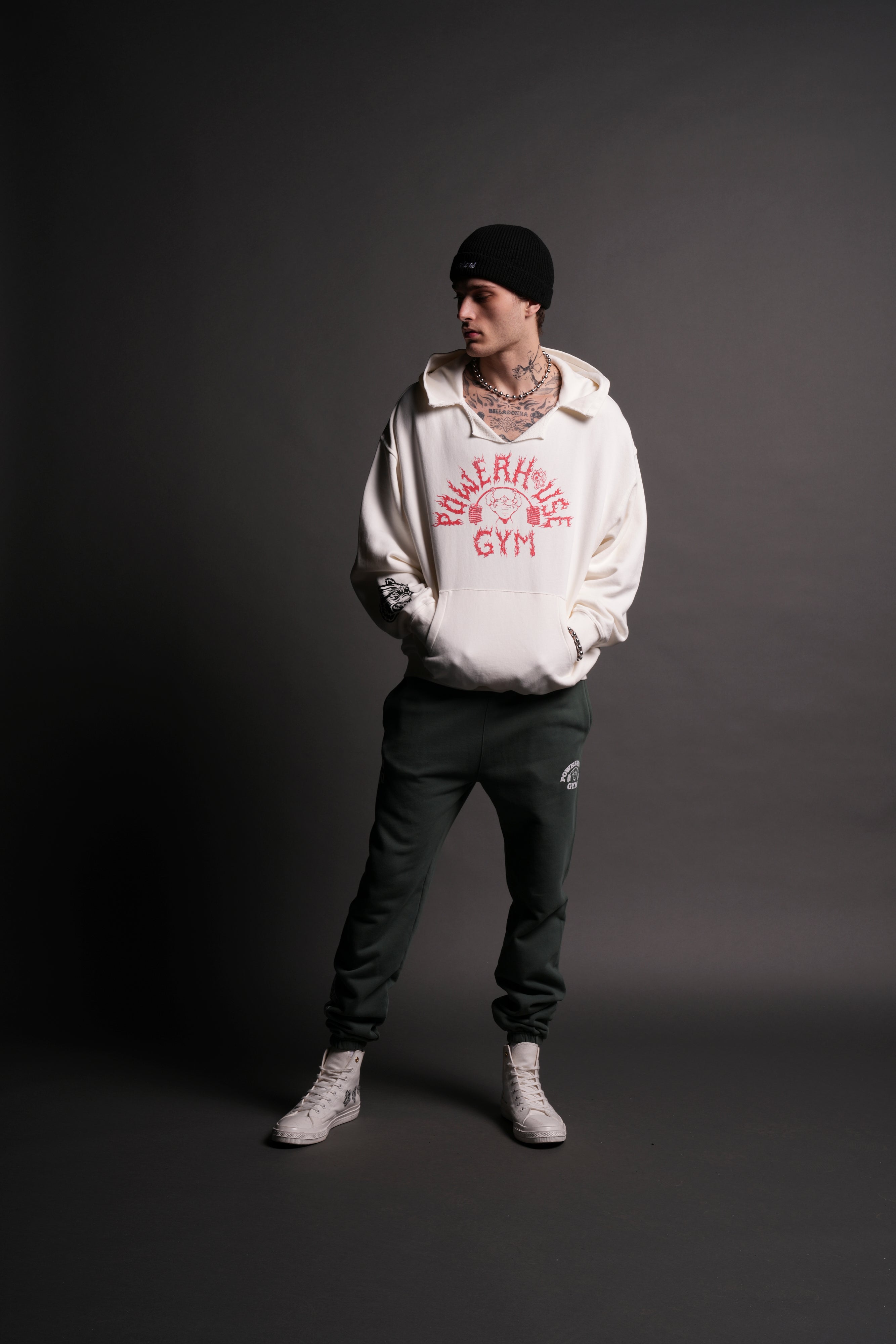 Iron Flame "Dempsey" Hoodie in Cream