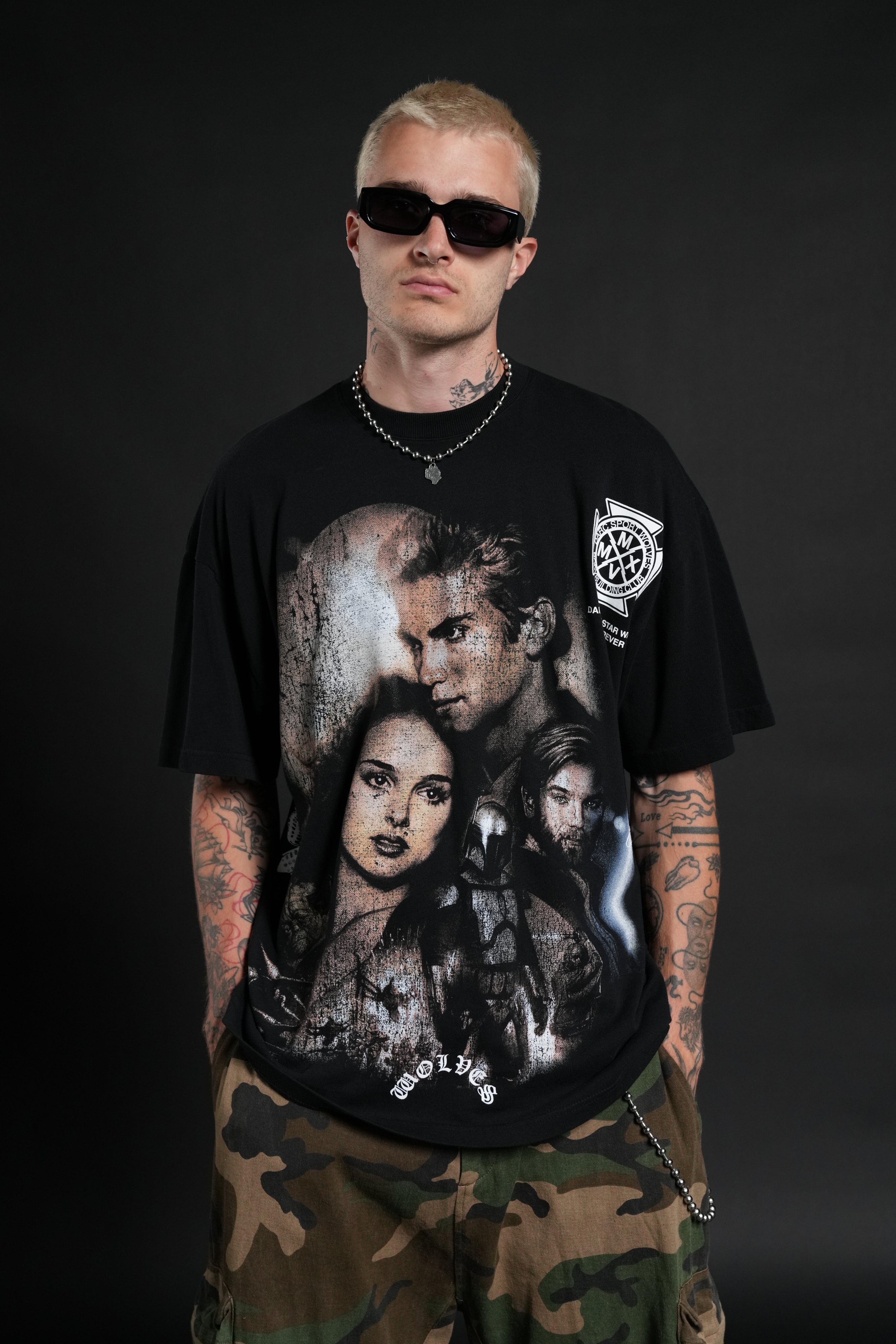 Attack Of The Clones "Side-By-Side" Series Premium Tee in Black