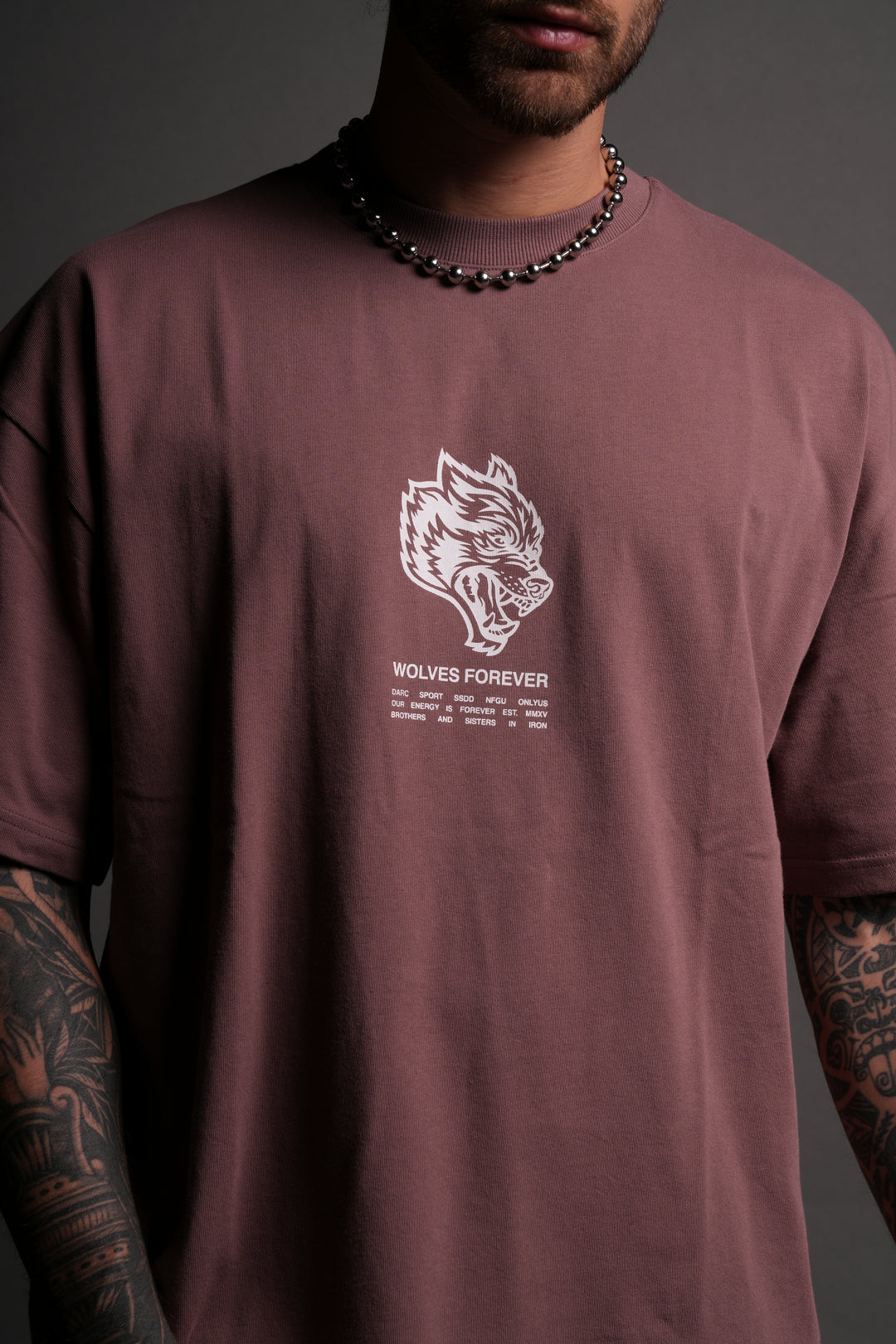 Wolves Have Your Back "Premium" Oversized Unisex Tee in Mauve