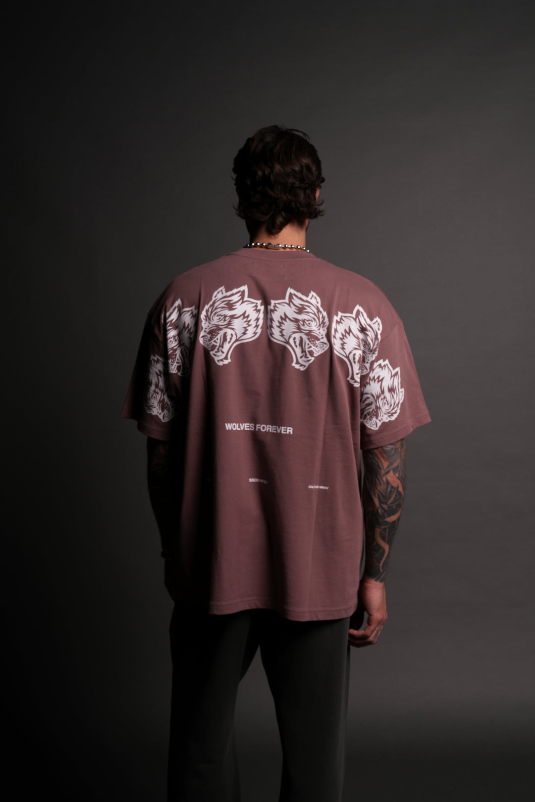 Wolves Have Your Back "Premium" Oversized Unisex Tee in Mauve