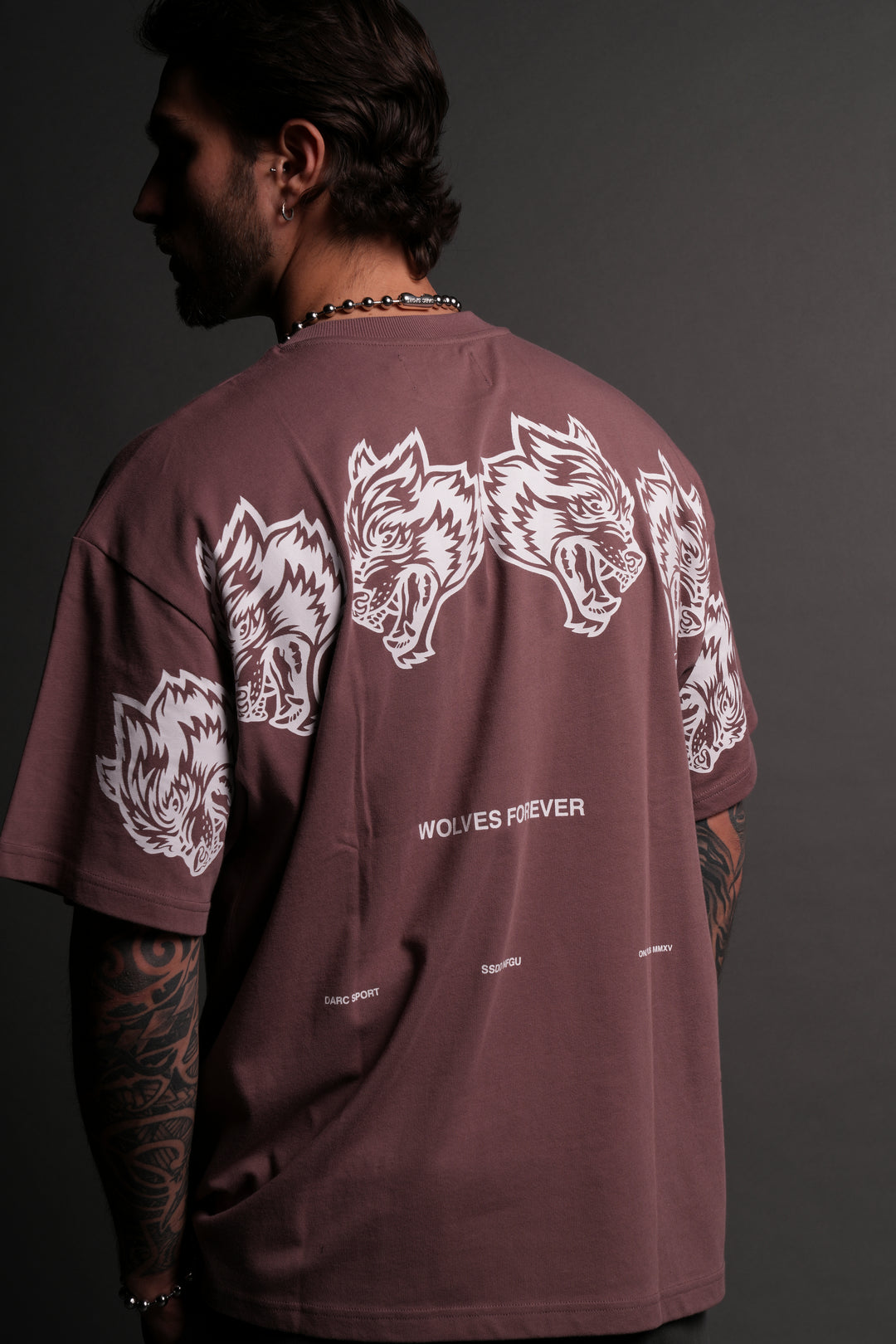 Wolves Have Your Back "Premium" Oversized Unisex Tee in Mauve