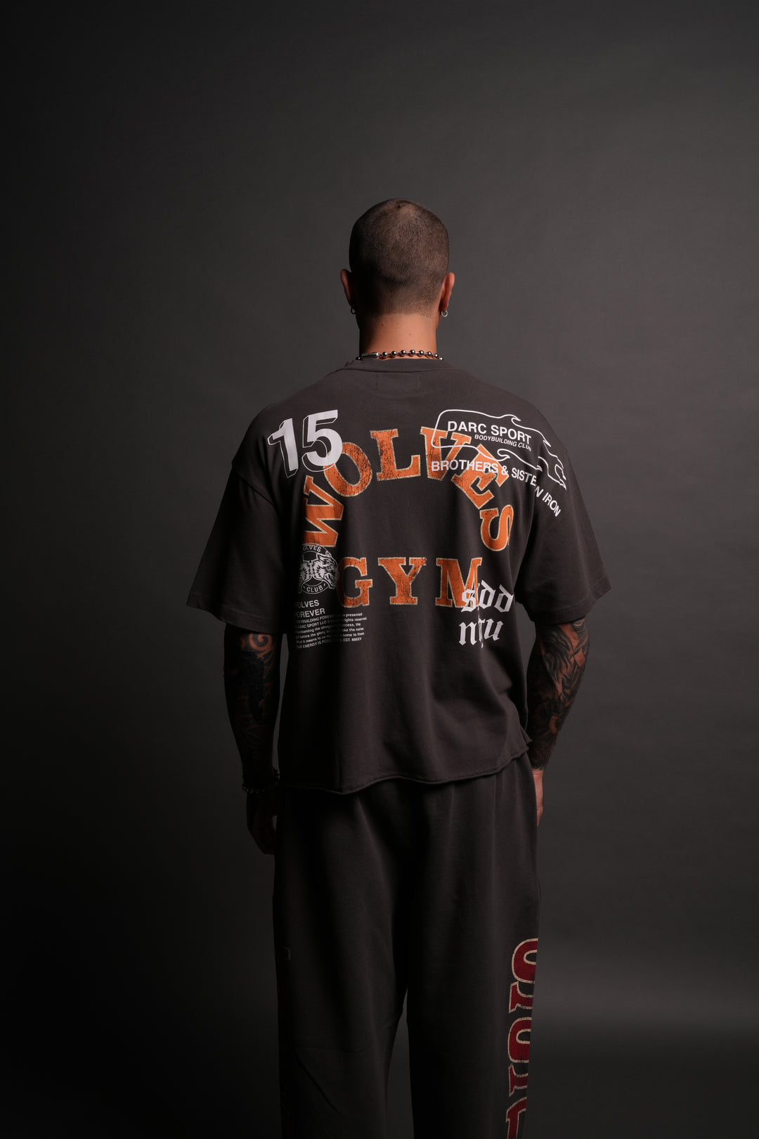 Wolves Gym V2 Premium Raw Hem "Box Cut" Tee in Wolf Gray