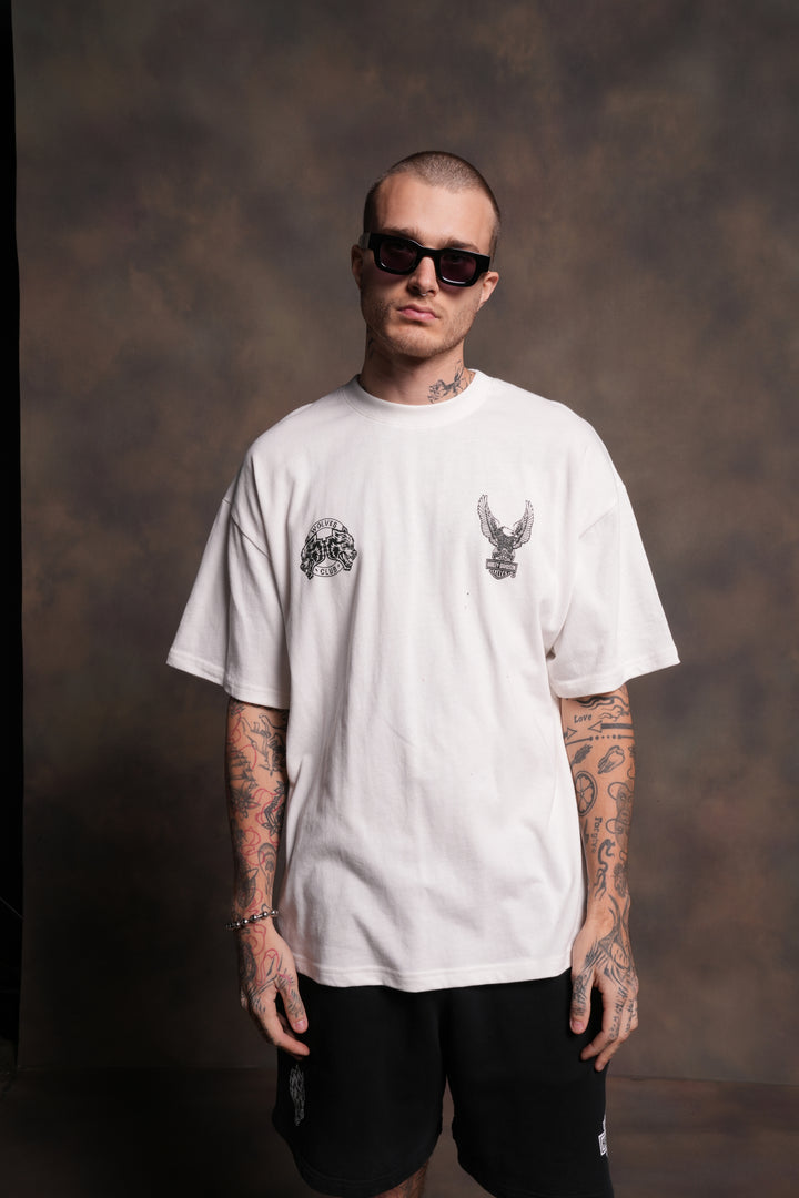 The Eagle & The Wolf "Premium" Oversized Tee in Cream