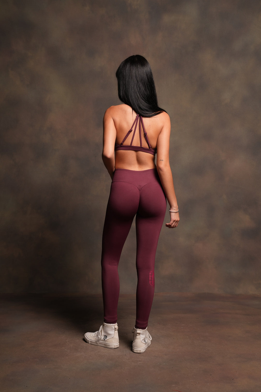 Wolf Pyramid Evey Seamless Leggings In Deep Cherry Red