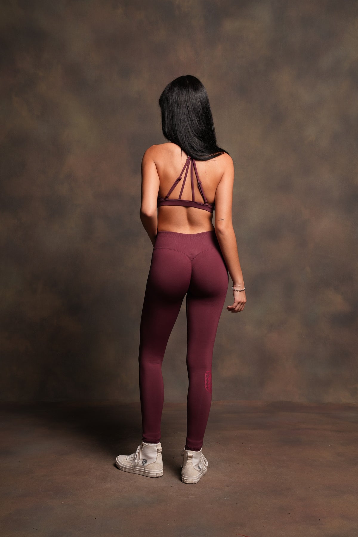 Wolf Pyramid Evey Seamless Leggings In Deep Cherry Red