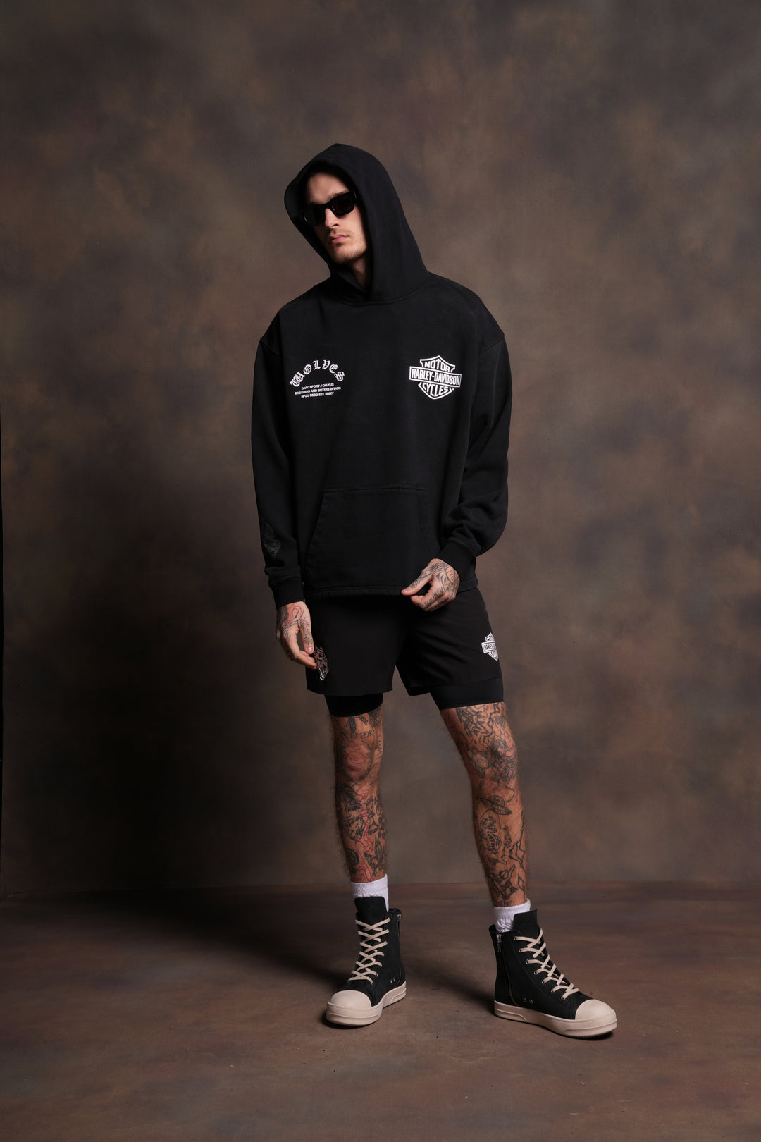 Iron Lightning "Moaty" Hoodie in Black Drift Wash