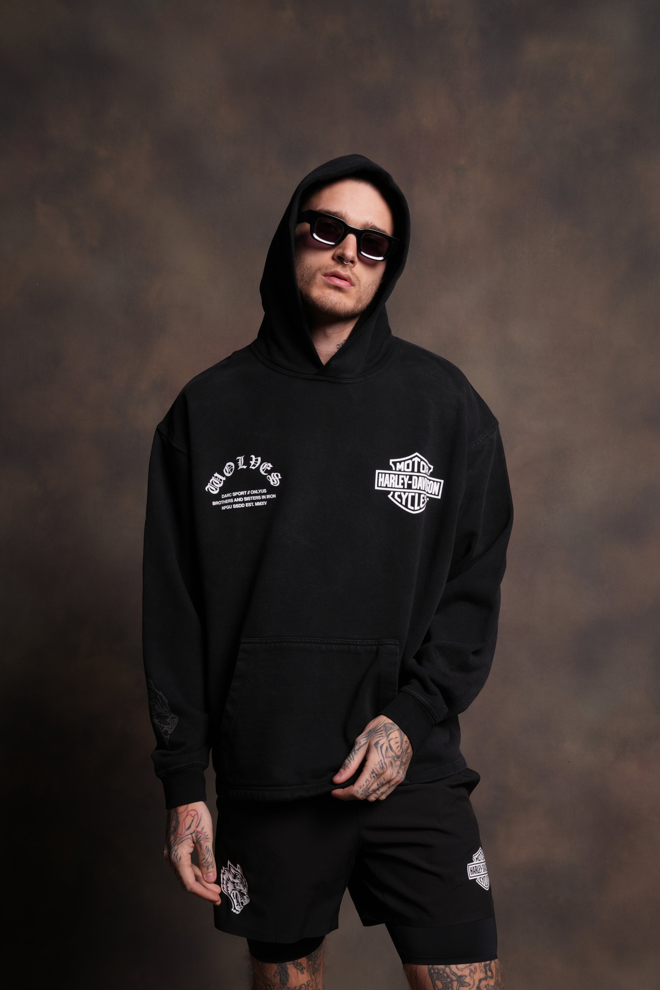 Iron Lightning "Moaty" Hoodie in Black Drift Wash