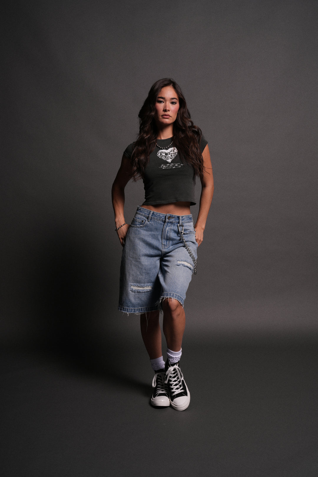 Memento Amore "Baby" Tee in Wolf Gray