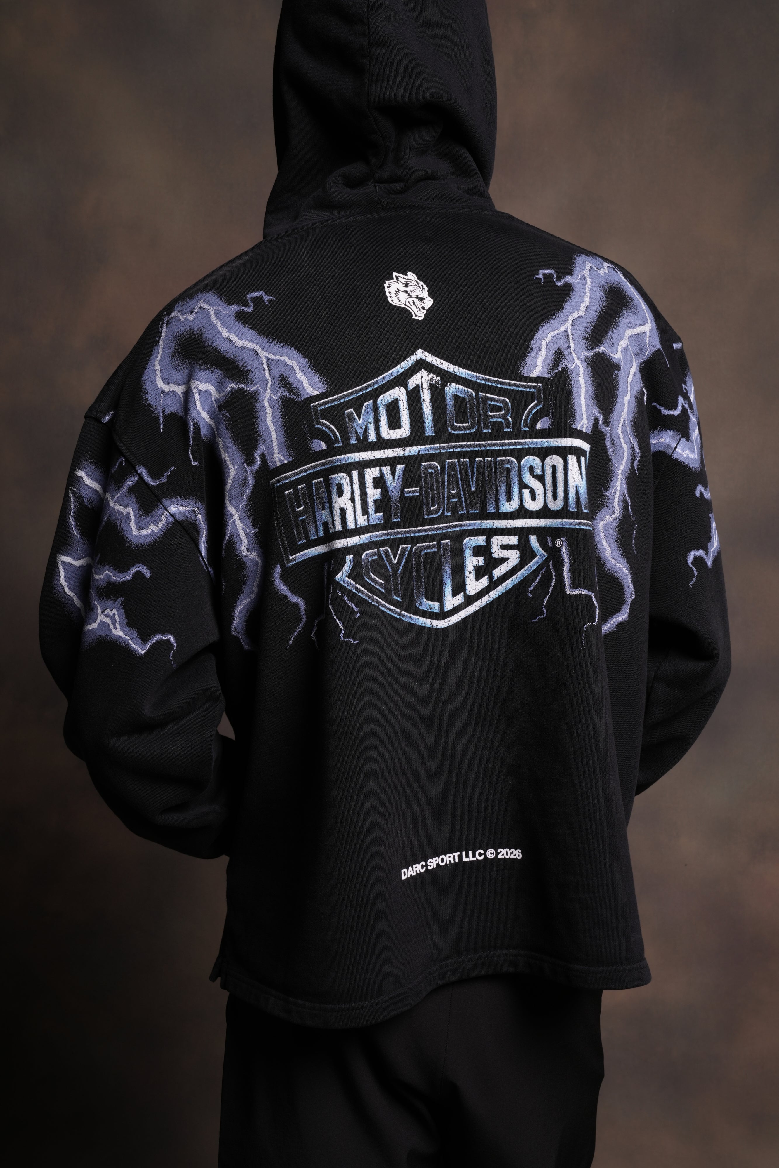 Iron Lightning "Moaty" Hoodie in Black Drift Wash