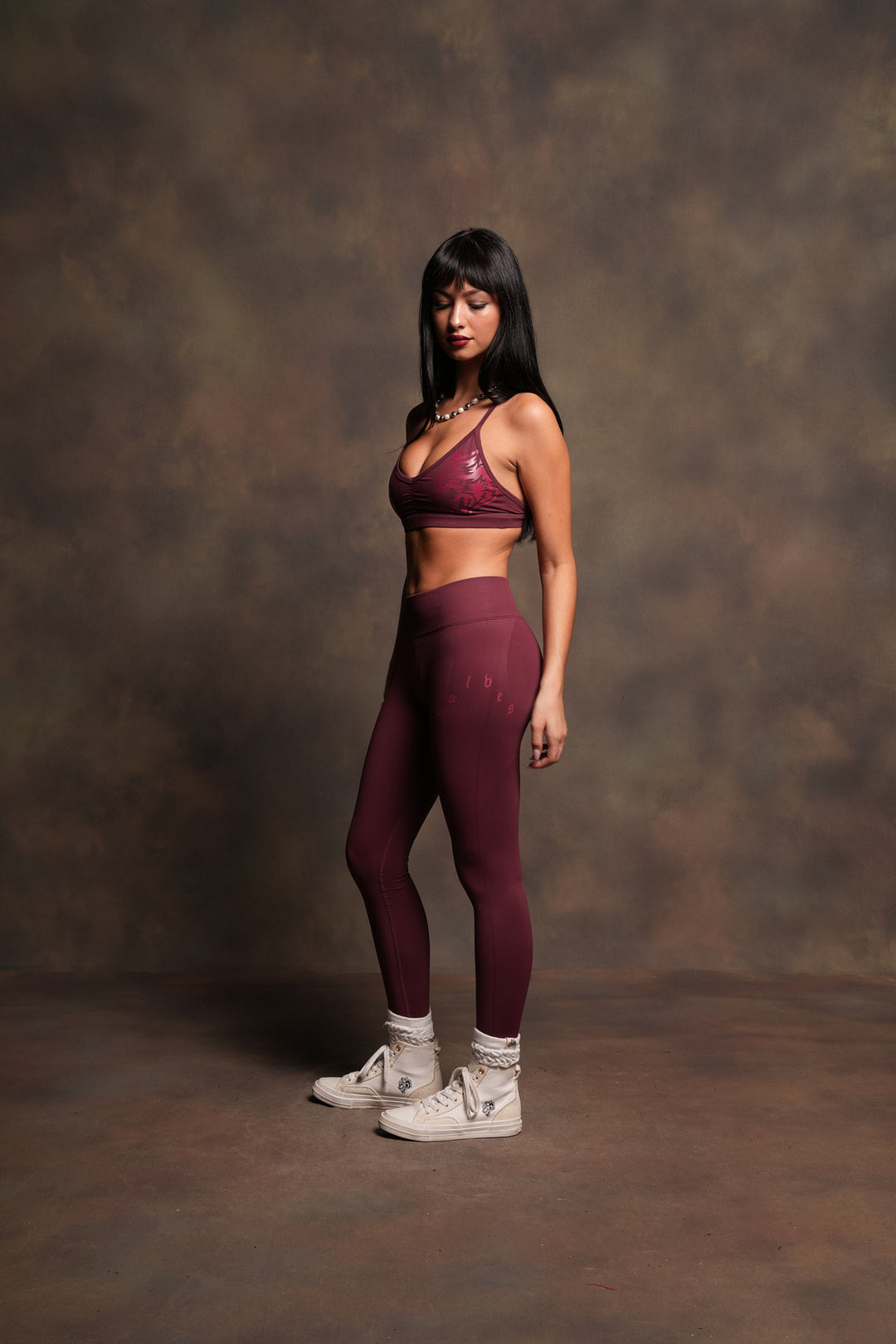 Wolf Pyramid Evey Seamless Leggings In Deep Cherry Red