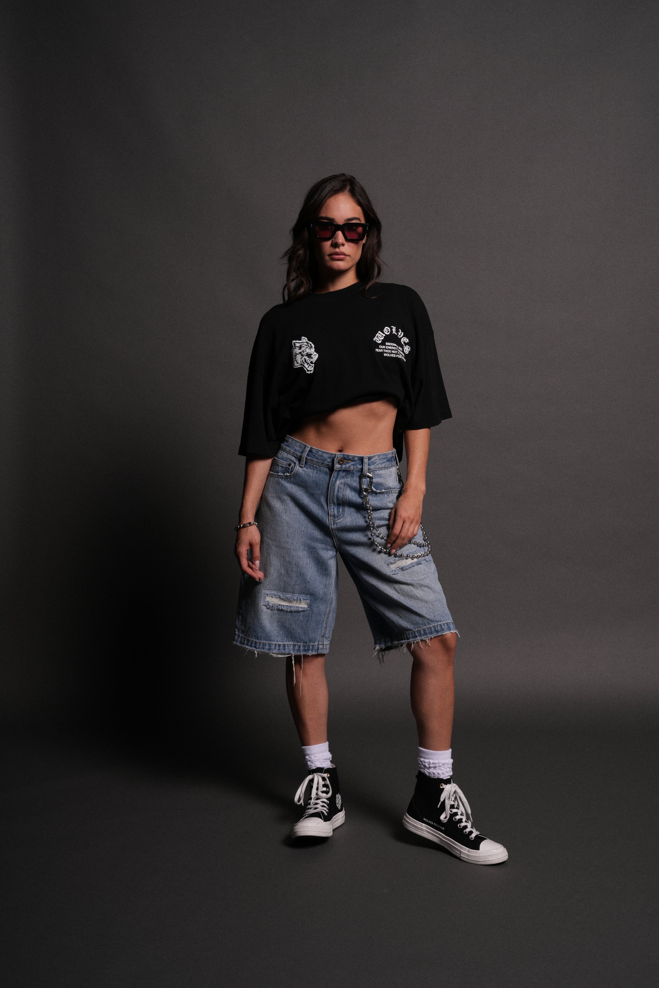 Darc Mori "Side By Side" Series Premium Oversized Tee in Black
