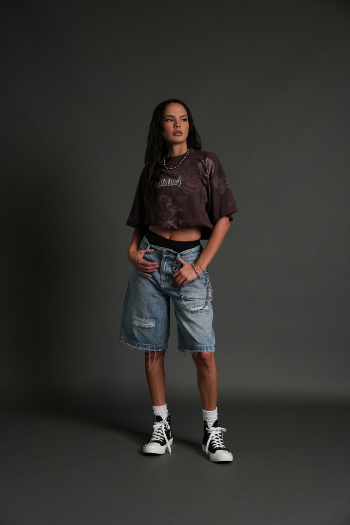 DarcLetter "Pump Cover" Tee in Vanitas Flora