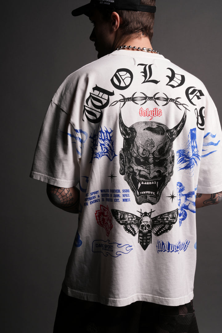 Live Or Die "Premium" Oversized Tee in Cream