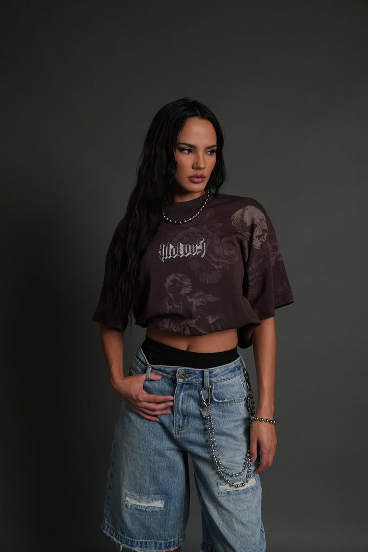 DarcLetter "Pump Cover" Tee in Vanitas Flora