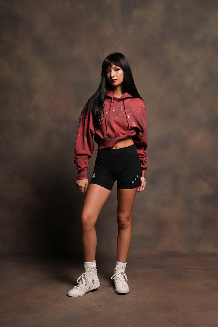 Wolves Pyramid Ava Hoodie In Rosas De Sangre