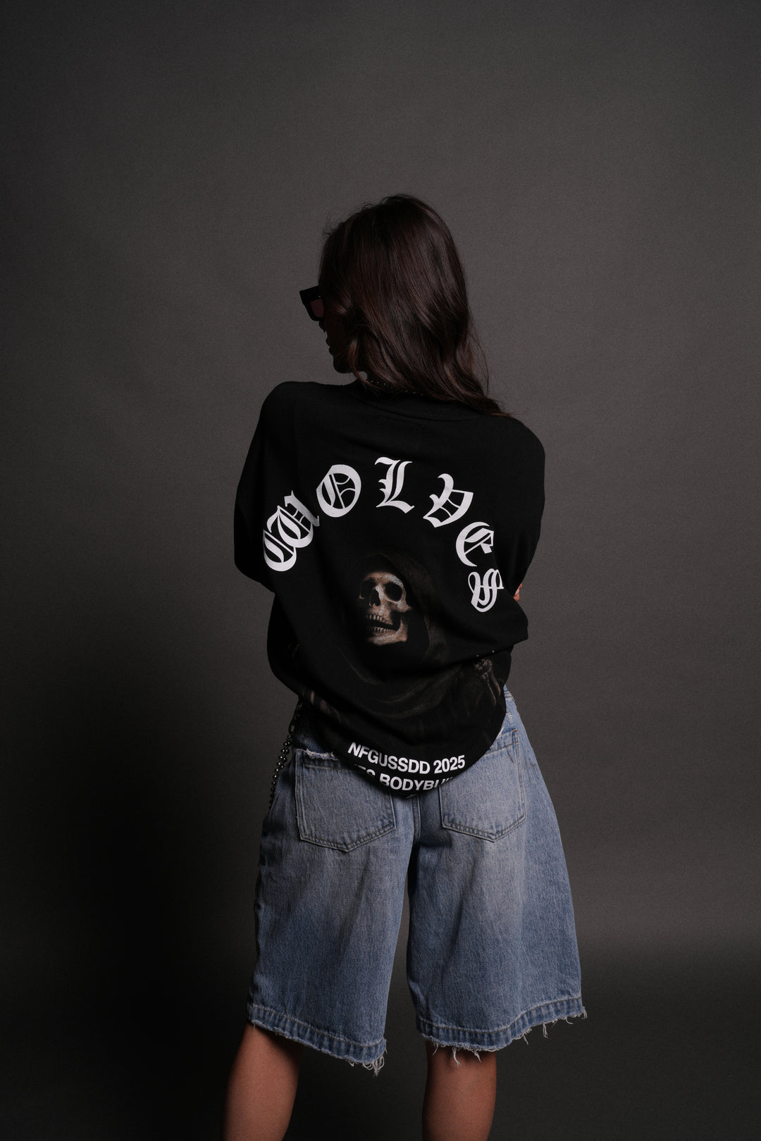 Darc Mori "Side By Side" Series Premium Oversized Tee in Black