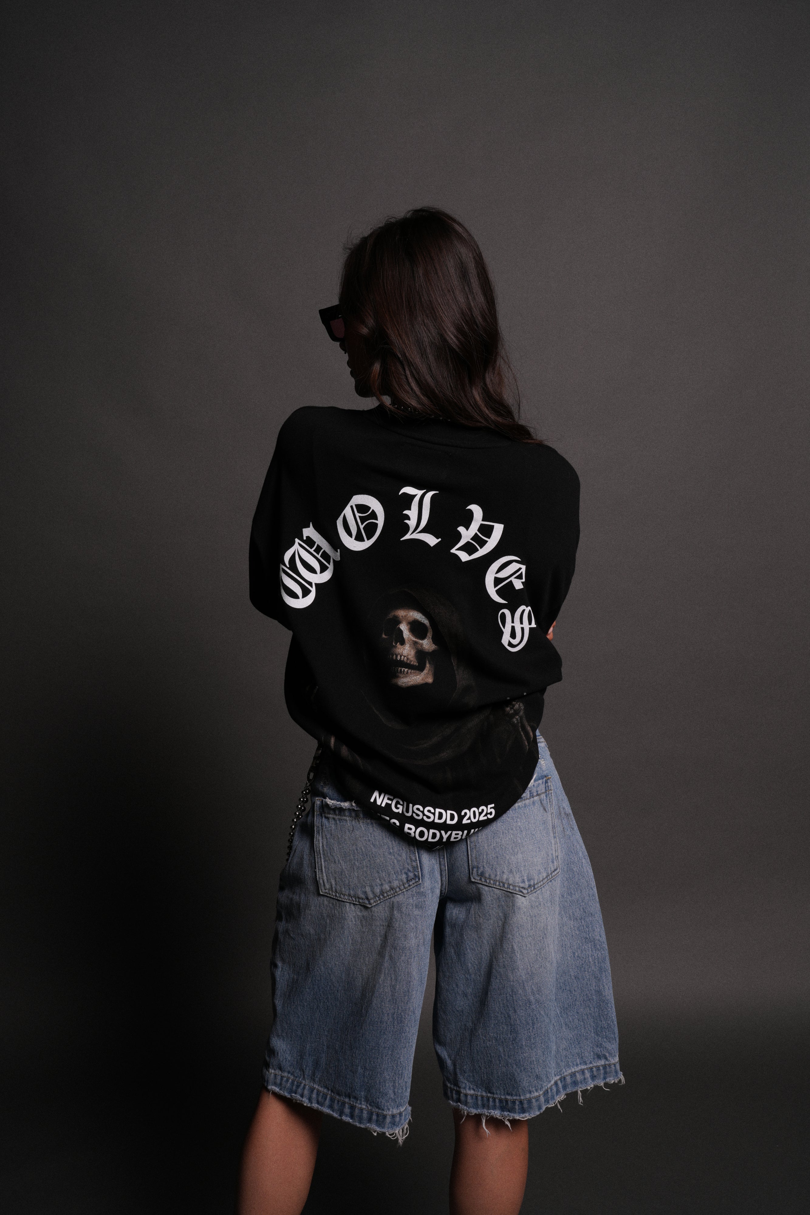 Darc Mori "Side By Side" Series Premium Oversized Tee in Black